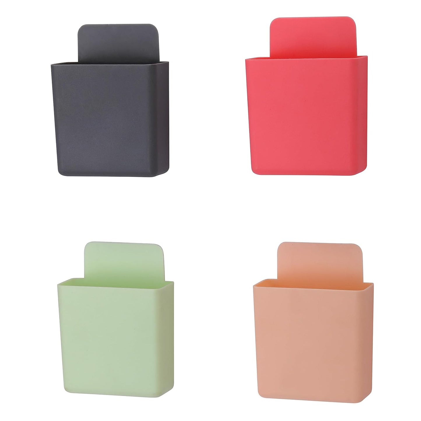 Multipurpose Plastic Wall Mounted Remote  Mobile Holder Stand  (Pack Of 4)
