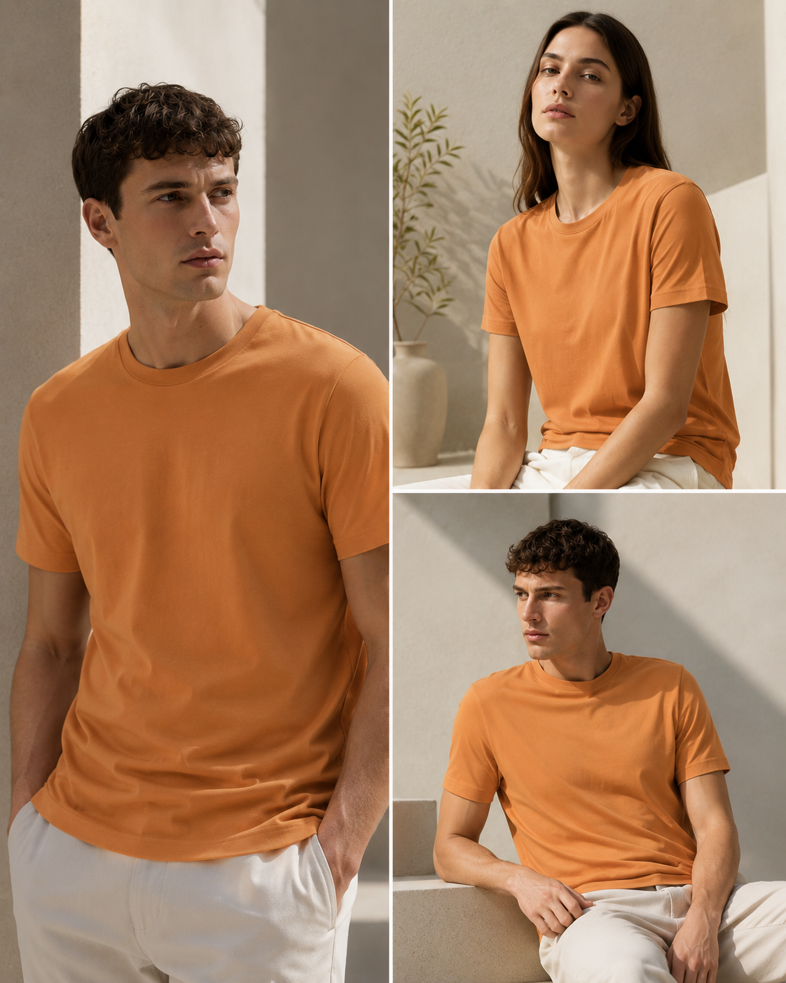 Mustard Yellow Half Sleeve Round Neck T-Shirt