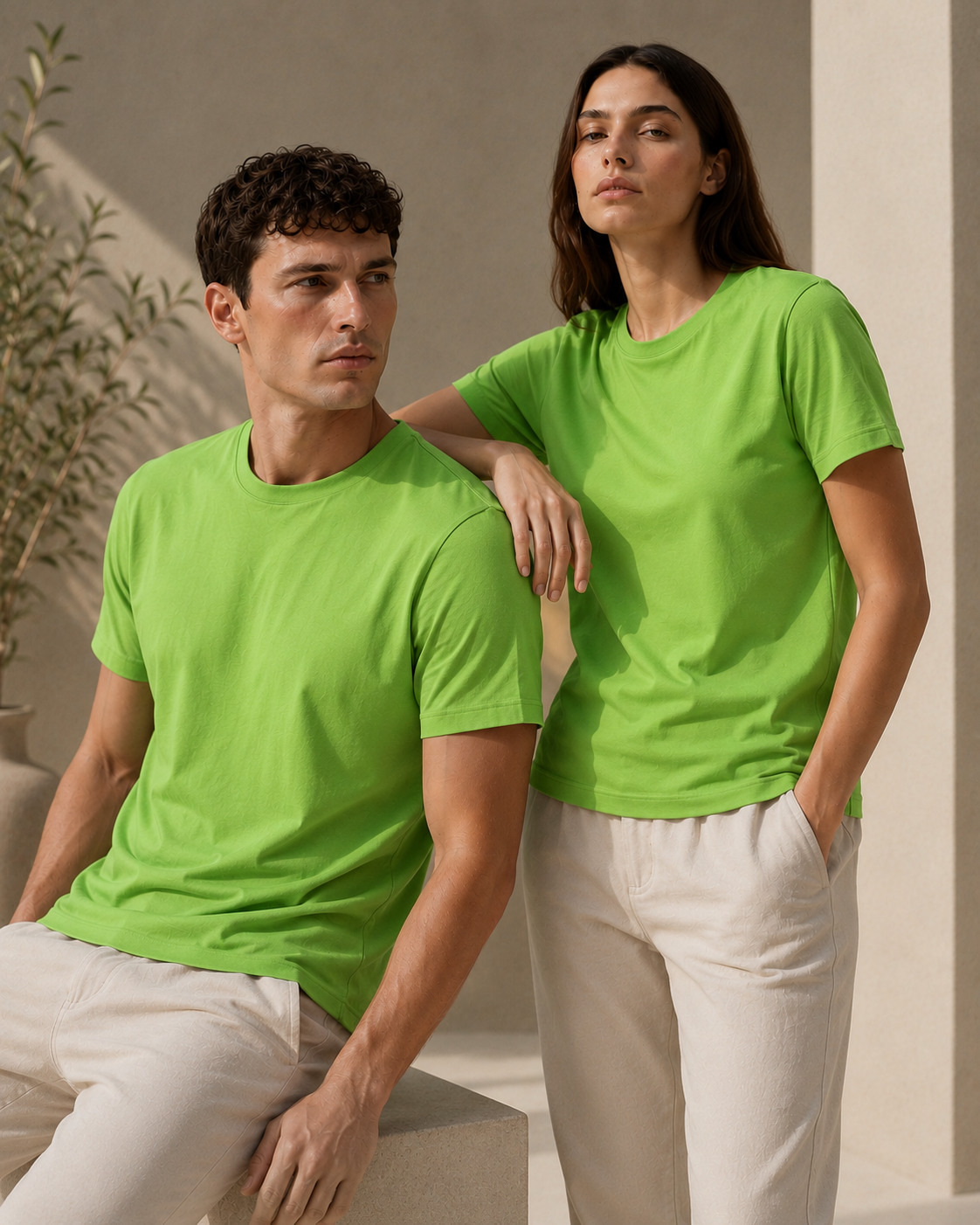 Liril Green Half Sleeve Round Neck T-Shirt