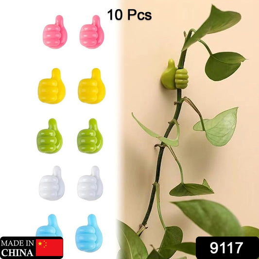 Thumb Cable Clipscord Holder Multi-functional Wall Hooks Cable Organizer Cable Management For Desk Home Office Car Multi Color (Pack Of 10)