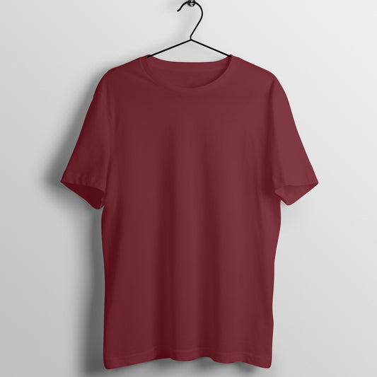 Maroon Half Sleeve Round Neck T-Shirt