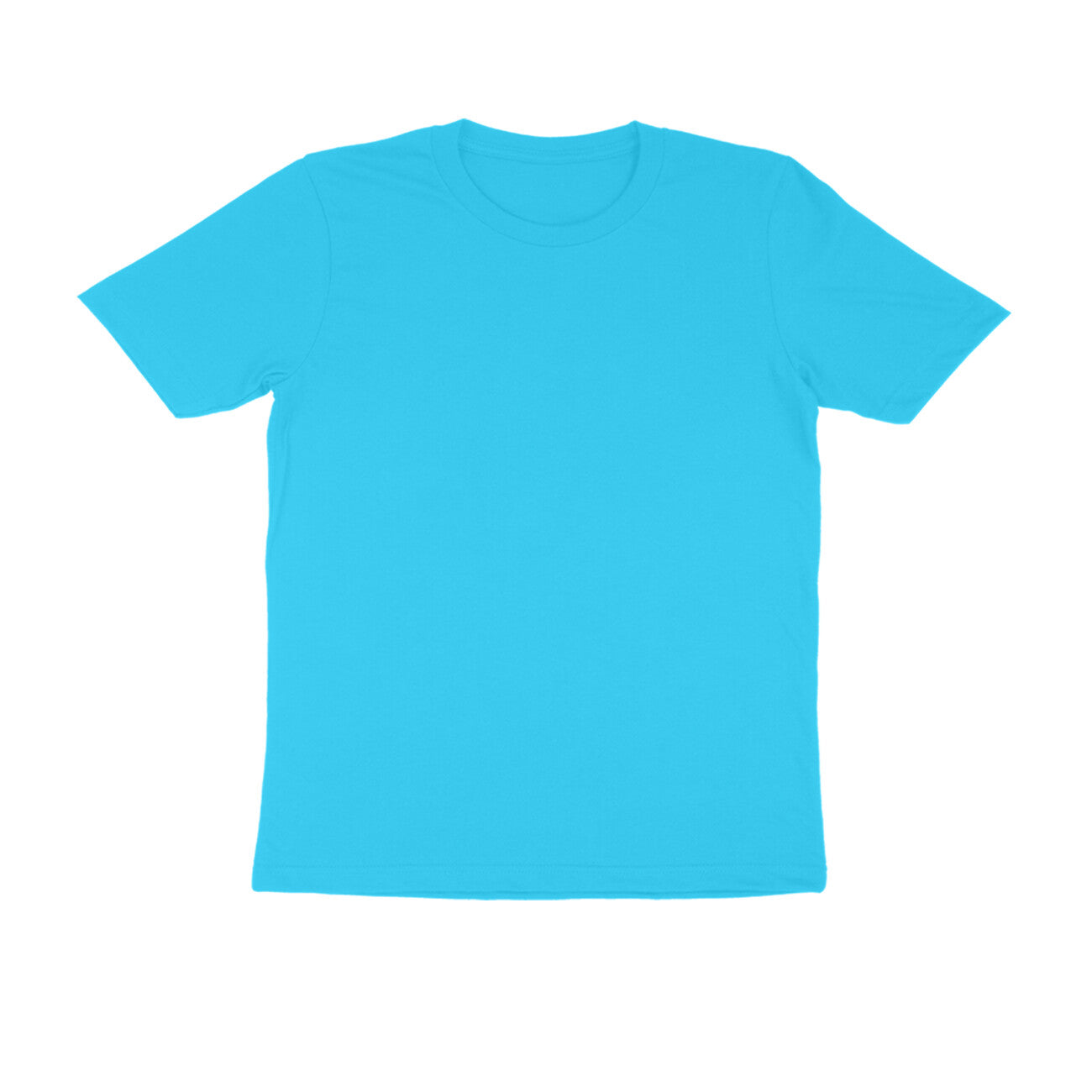 Skye Blue Half Sleeve Round Neck T-Shirt