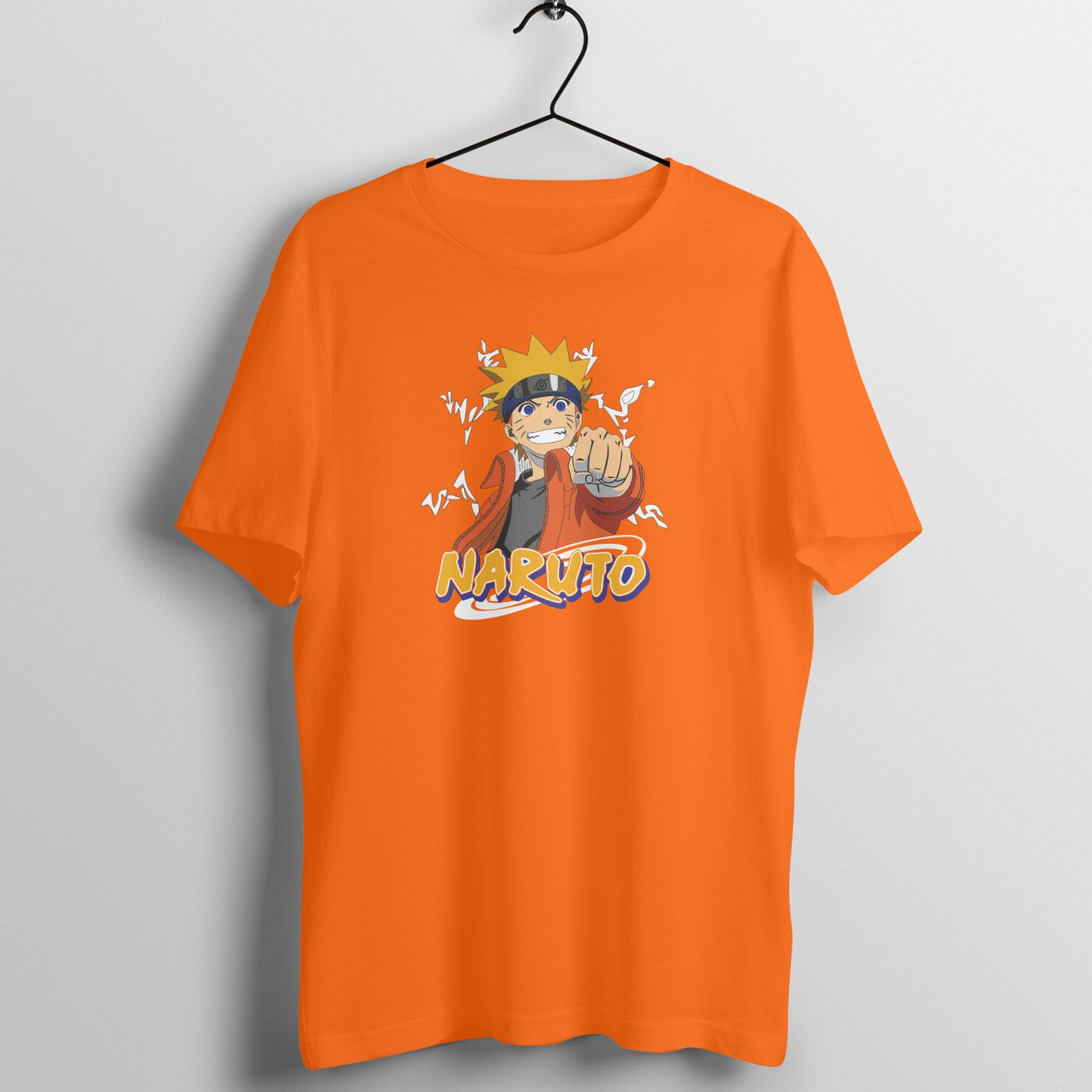 Naruto Logo Half Sleeve Round Neck T-Shirt