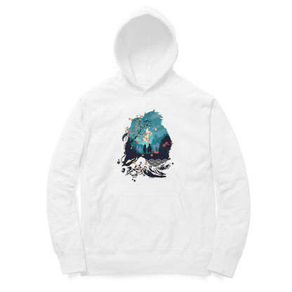 Demon Slayer Tanjiro and Nezuko White Hoodie