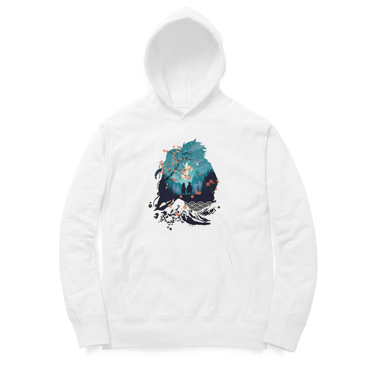 Demon Slayer Tanjiro and Nezuko White Hoodie