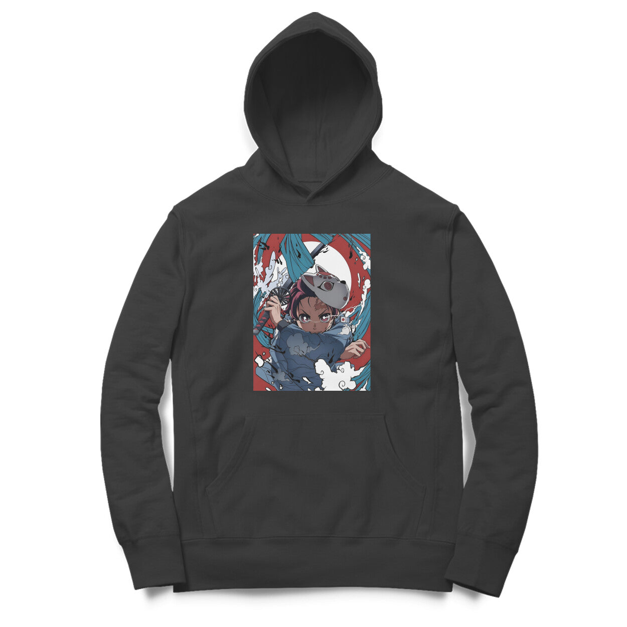 Tanjiro Demon Slayer Black Hoodie