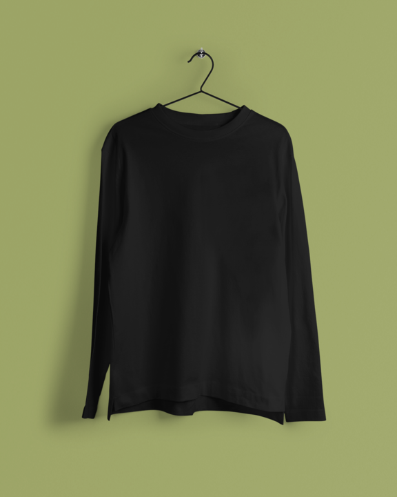 Black Full Sleeve Round Neck T-Shirt