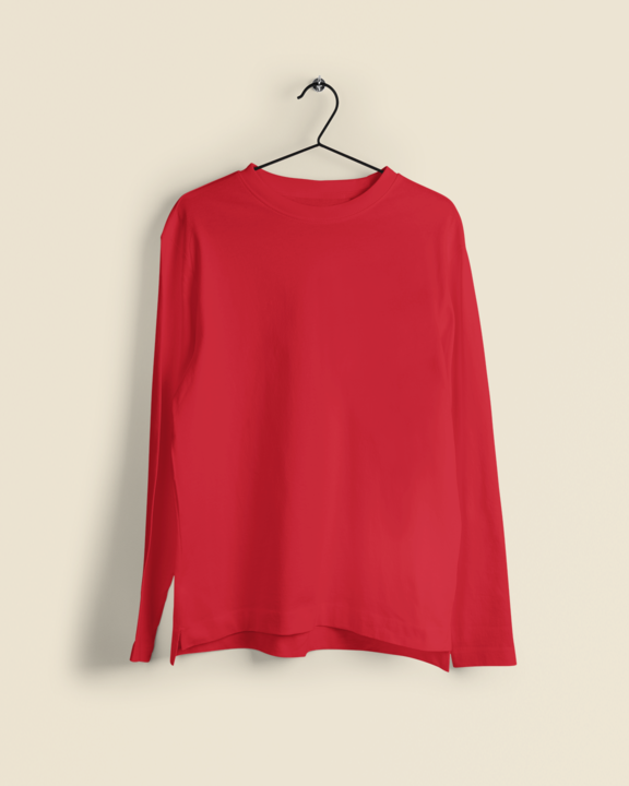 Red Full Sleeve Round Neck T-Shirt