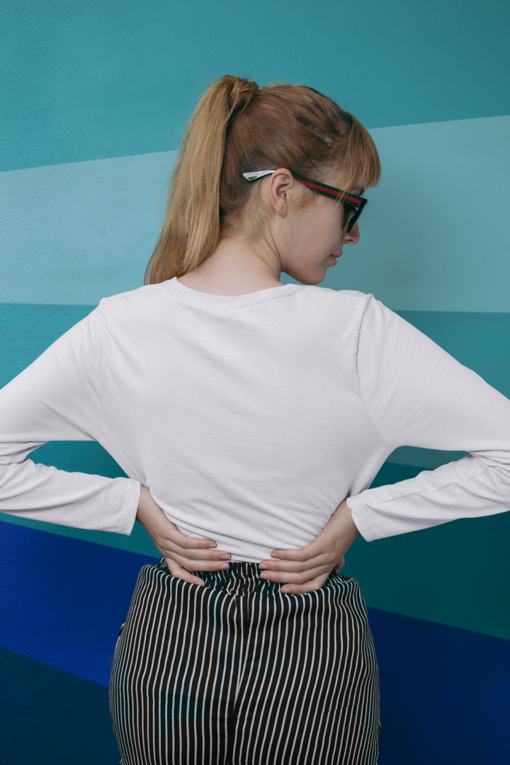 White Full Sleeve Round Neck T-Shirt