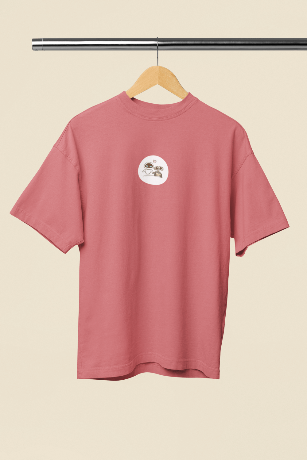 Eva and Wall E Romantic Oversized T-shirt