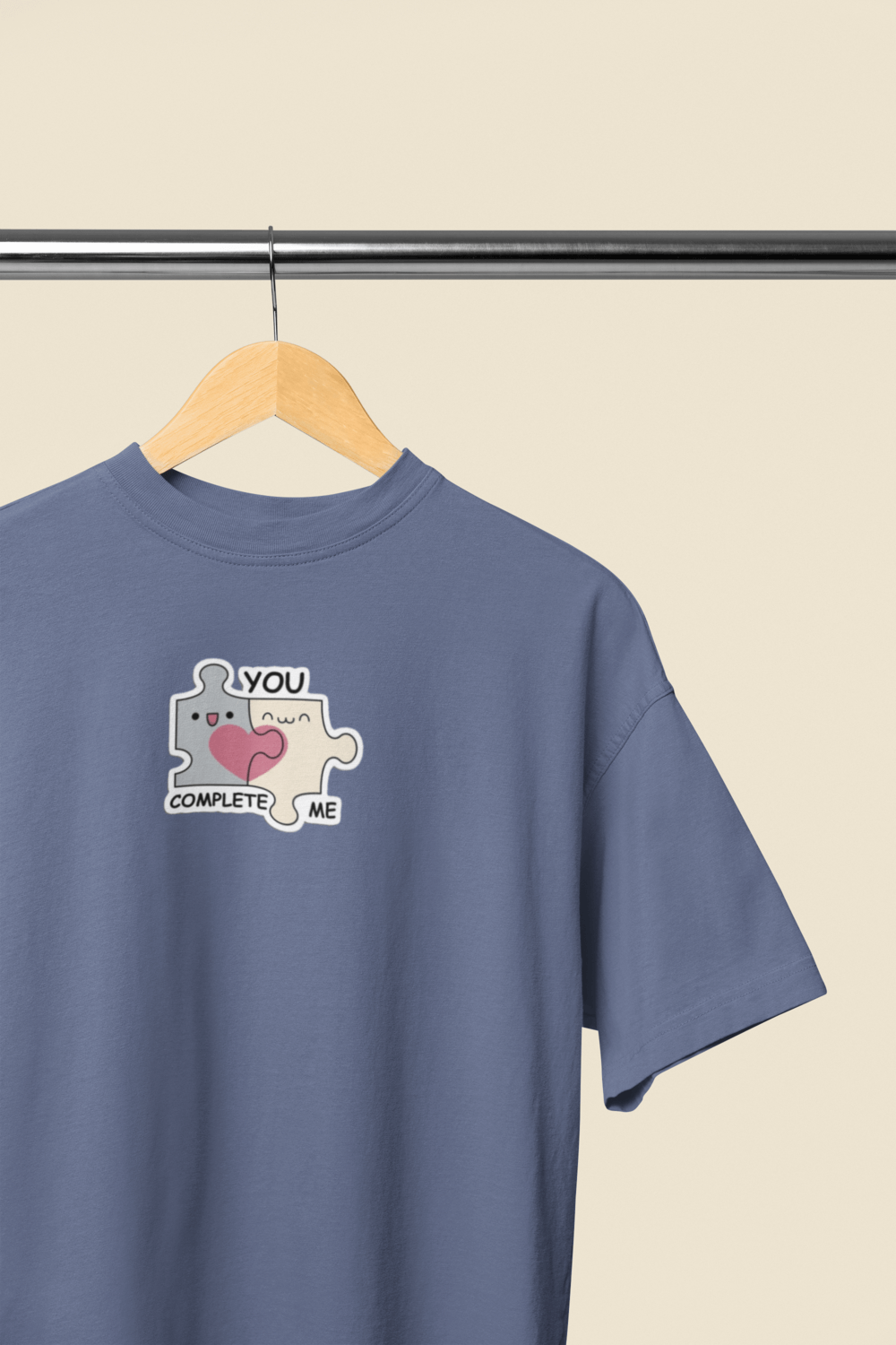 You Complete Me Cute Romantic Oversized T-Shirt