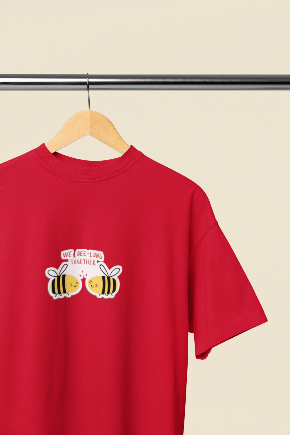 Bee-Long Together Cute & Romantic Oversized T-Shirt