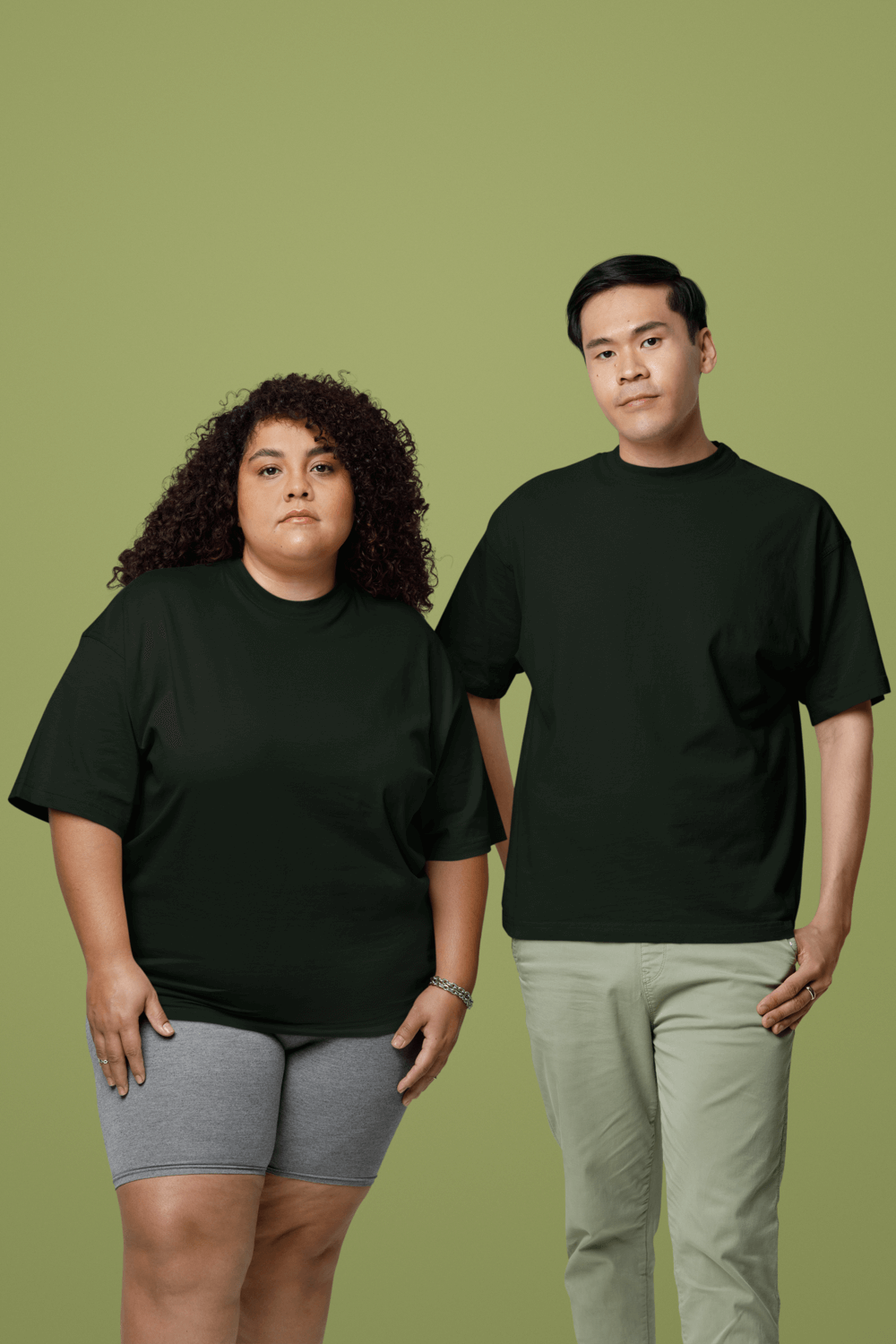 Bottle Green Premium oversized T-Shirt