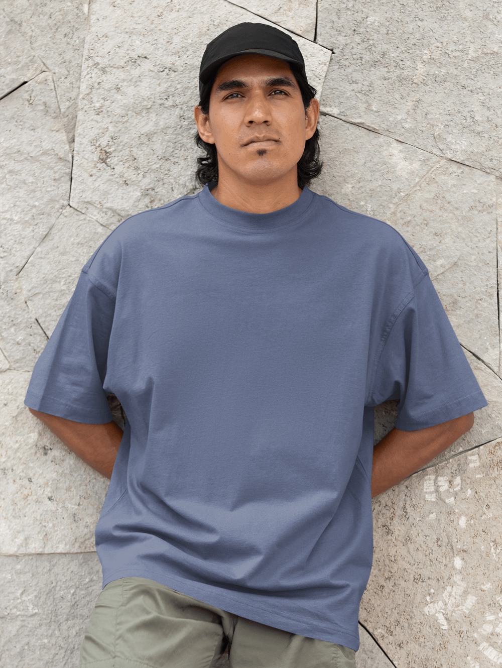 Steel Grey Premium Oversized T-Shirt