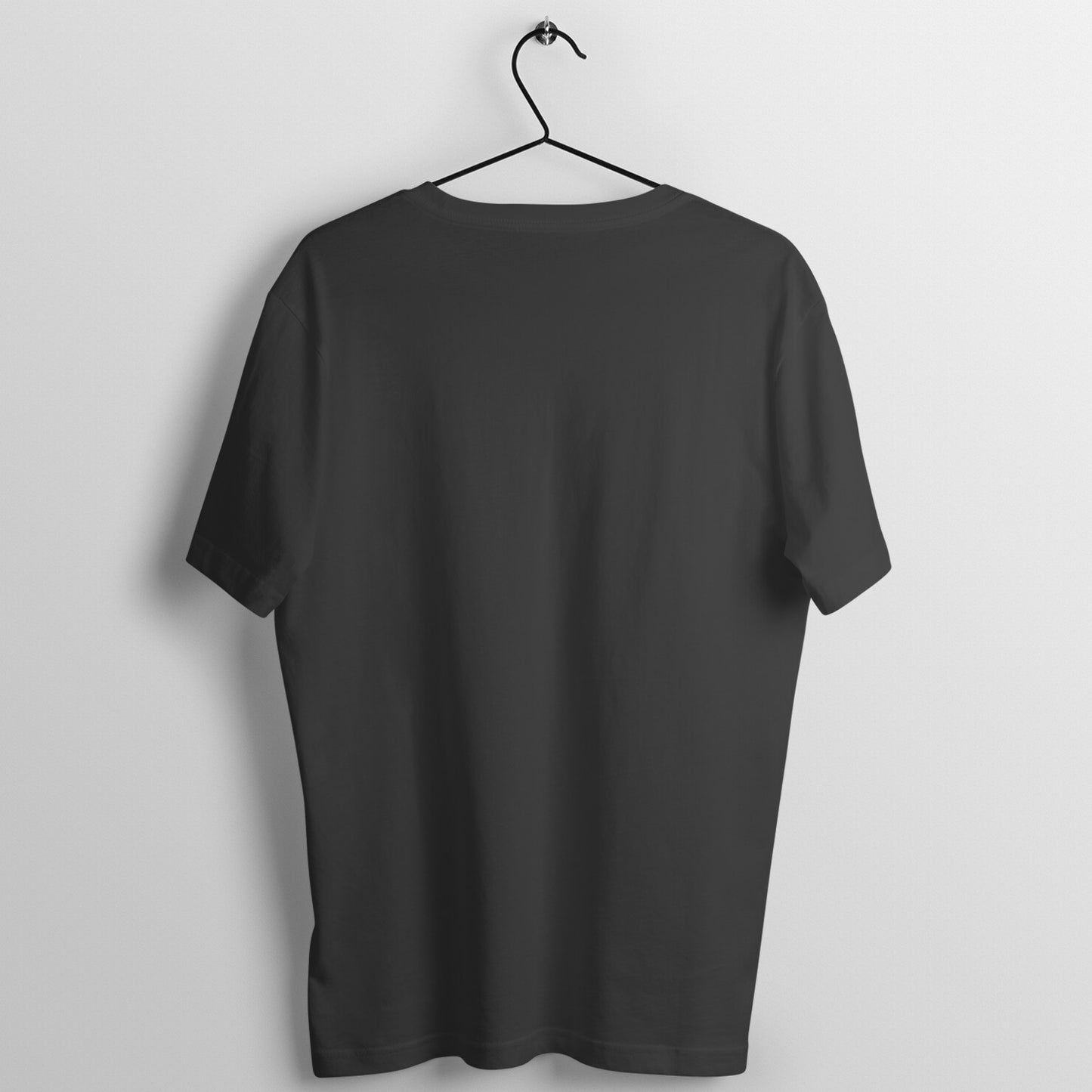 Black Half Sleeve Round Neck T-Shirt - Lukuna
