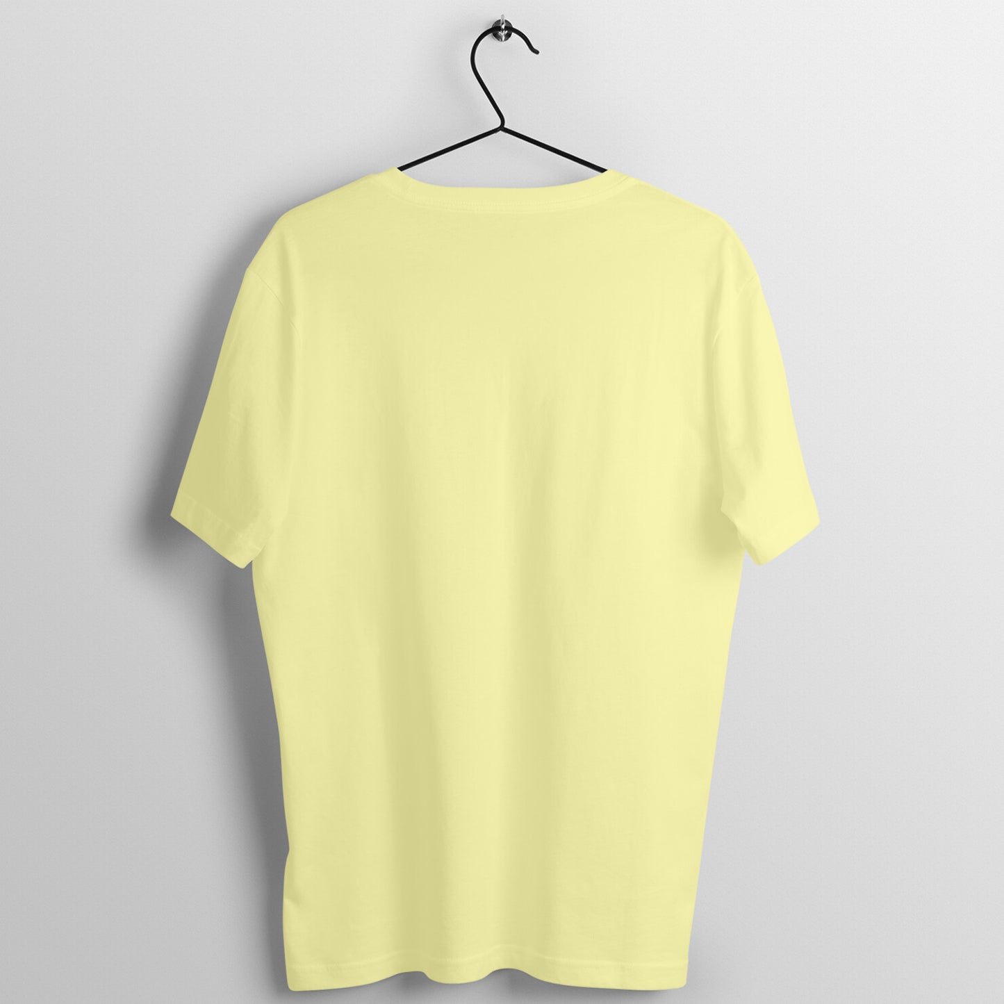 Butter Yellow Half Sleeve Round Neck T-Shirt - Lukuna
