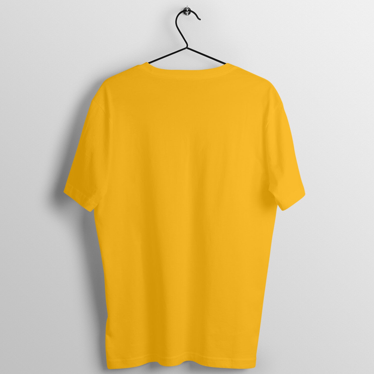 Golden Yellow Half Sleeve Round Neck T-Shirt - Lukuna
