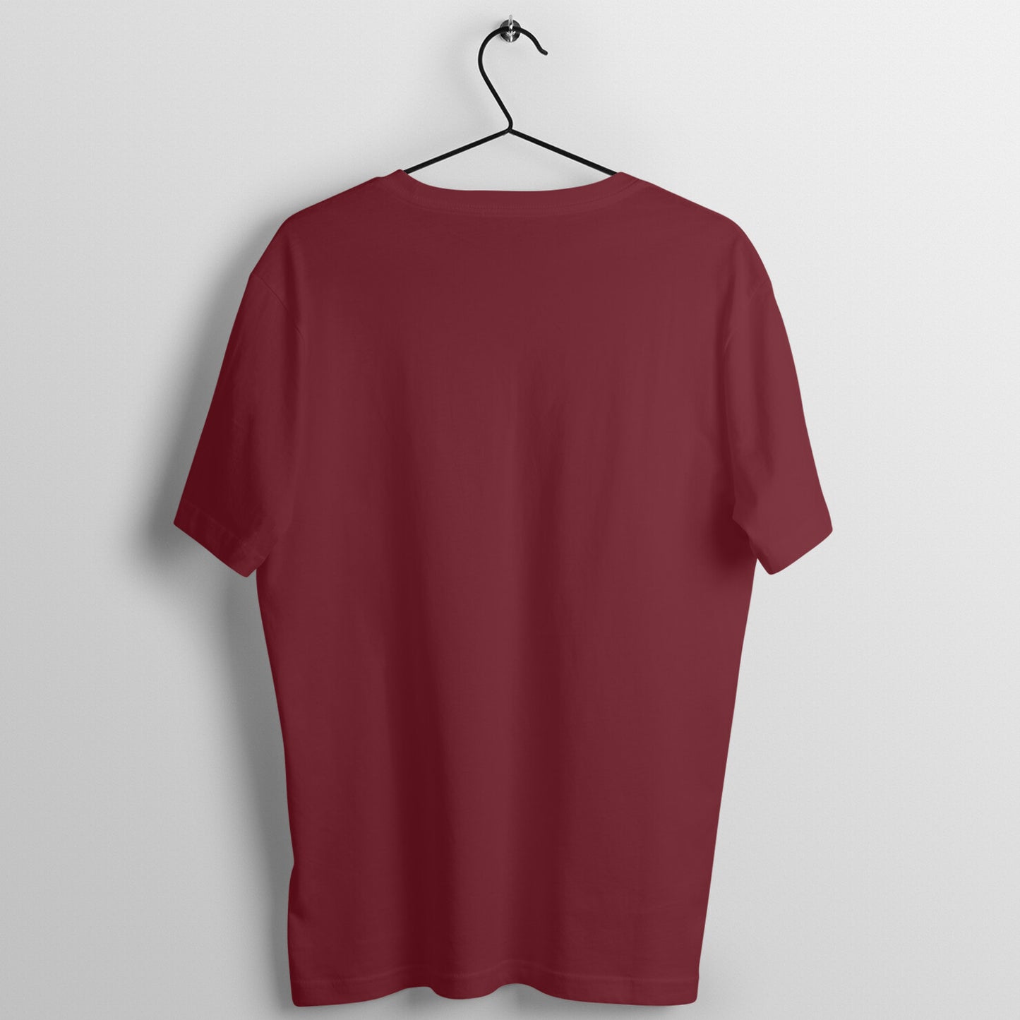 Maroon Half Sleeve Round Neck T-Shirt - Lukuna