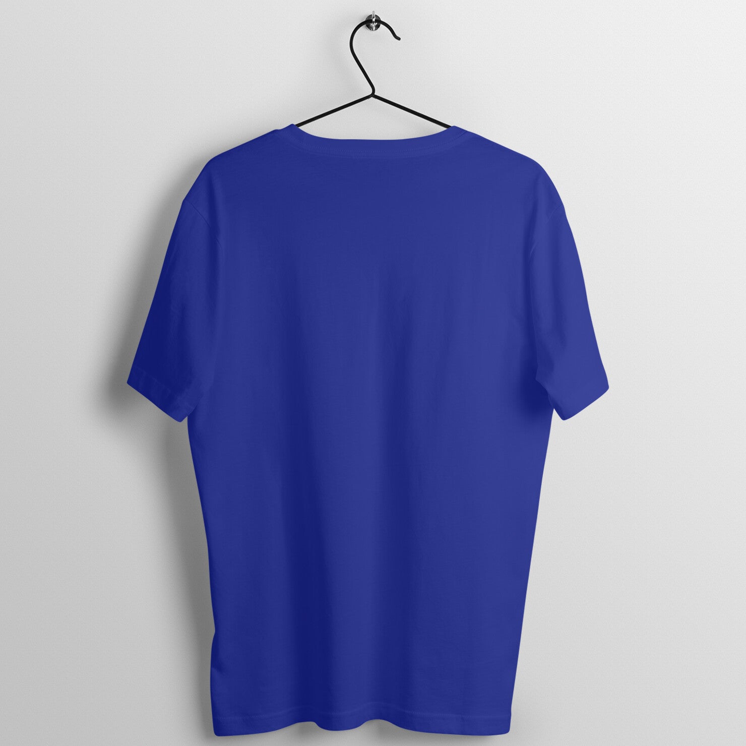 Royal Blue Half Sleeve Round Neck T-Shirt - Lukuna