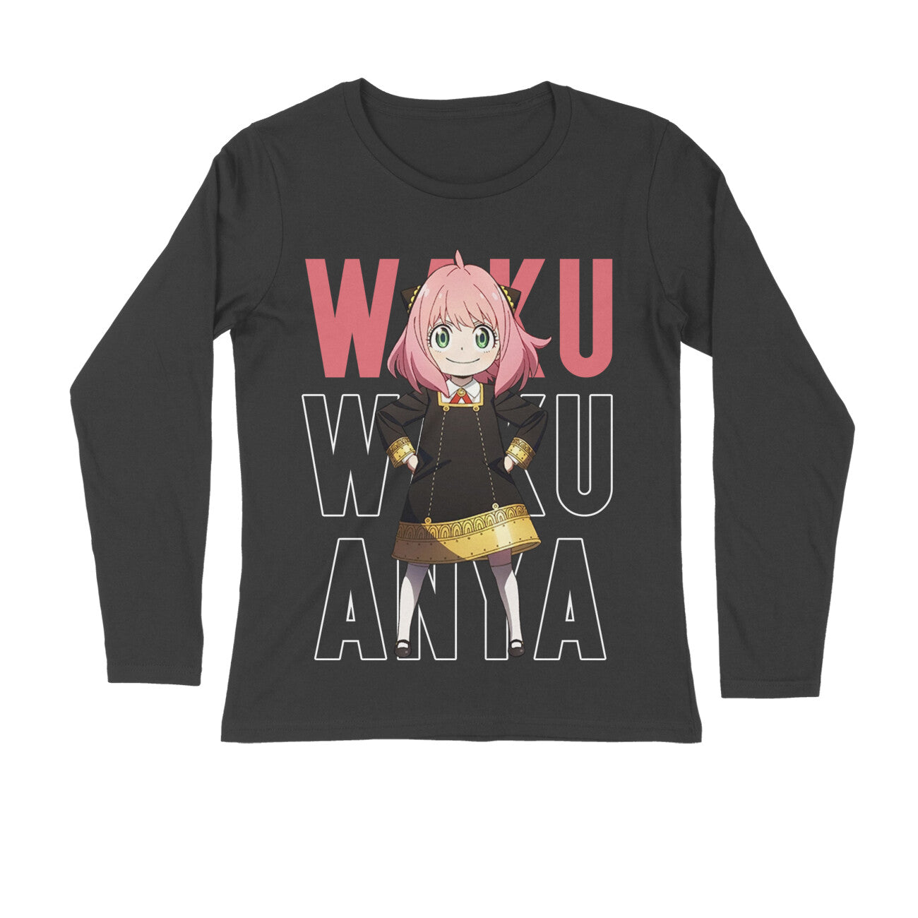Anya Waku Waku Full Sleeves T-Shirt - Lukuna