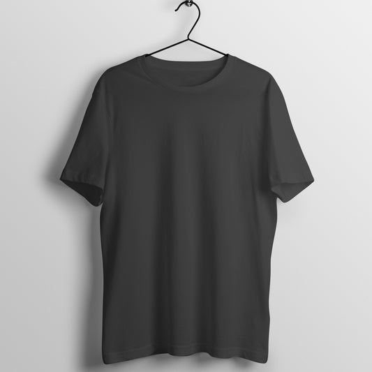 Black Half Sleeve Round Neck T-Shirt - Lukuna