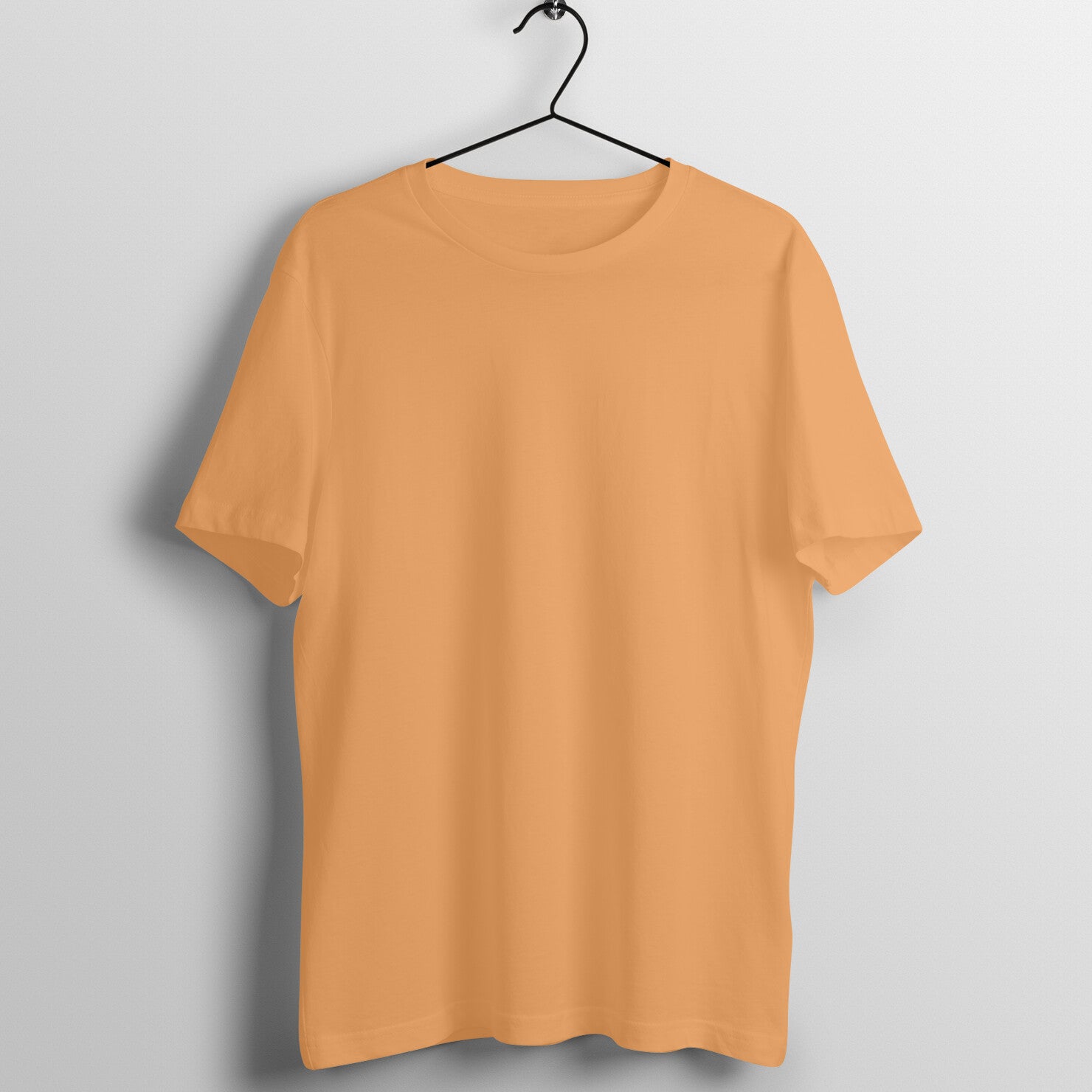 Mustard Yellow Half Sleeve Round Neck T-Shirt - Lukuna