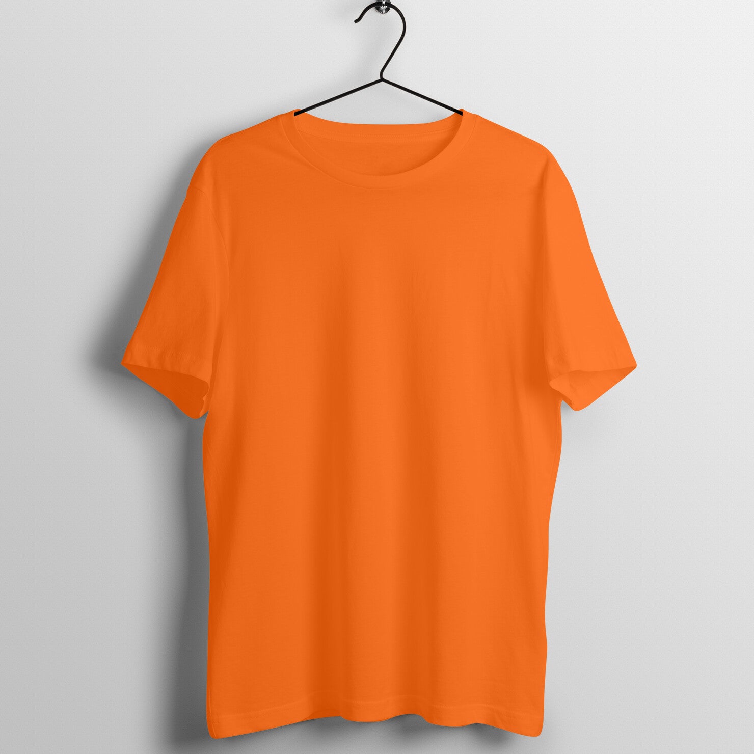 Orange Half Sleeve Round Neck T-Shirt - Lukuna