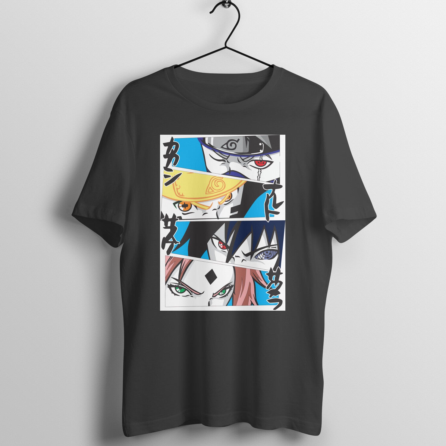 Naruto Team 7 Half Sleeve Round Neck T-Shirt - Lukuna