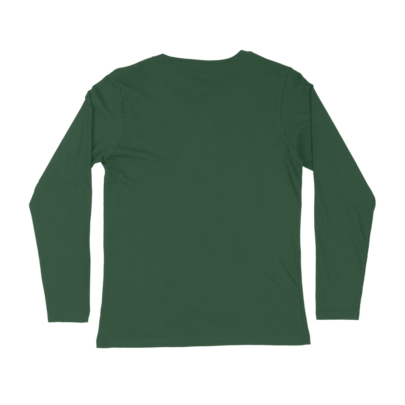 Olive Green Full Sleeve Round Neck T-Shirt - Image 2