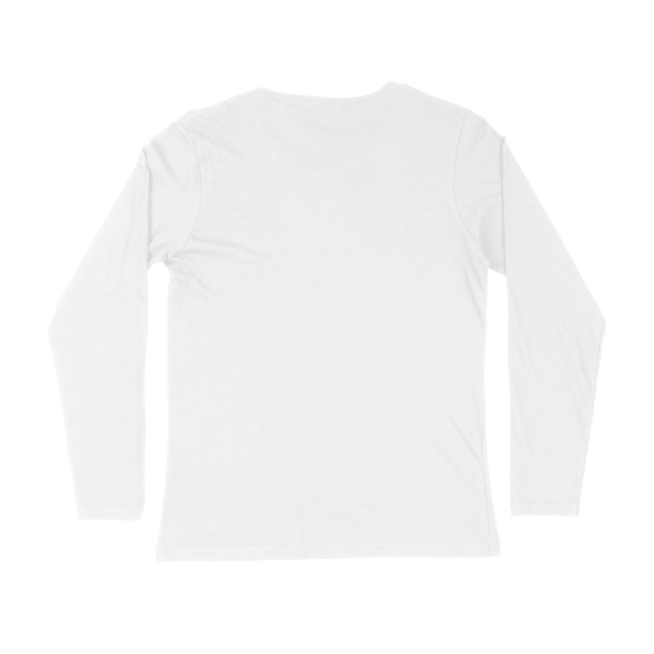 White Full Sleeve Round Neck T-Shirt - Image 2