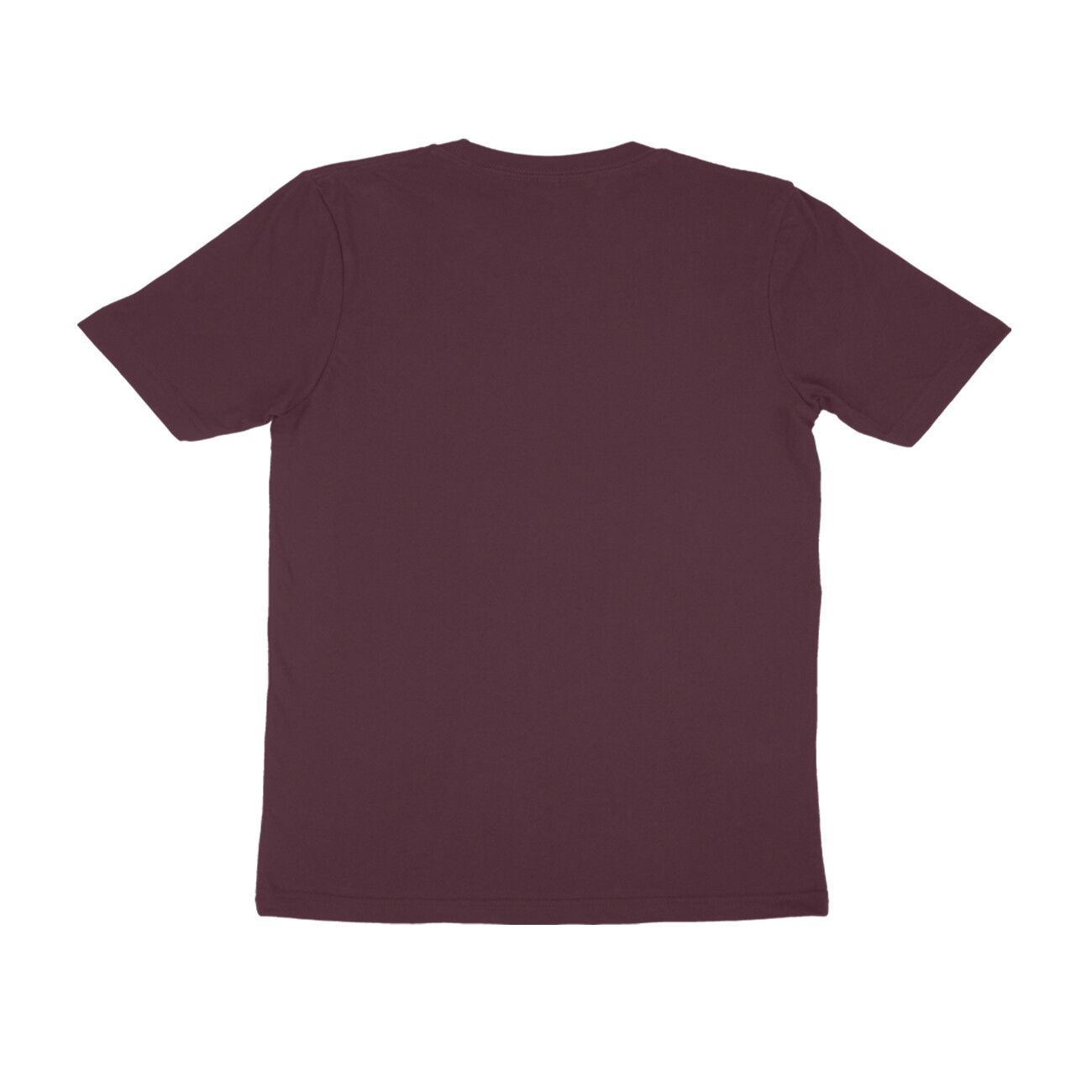 Burgundy Half Sleeve Round Neck T-Shirt - Image 2