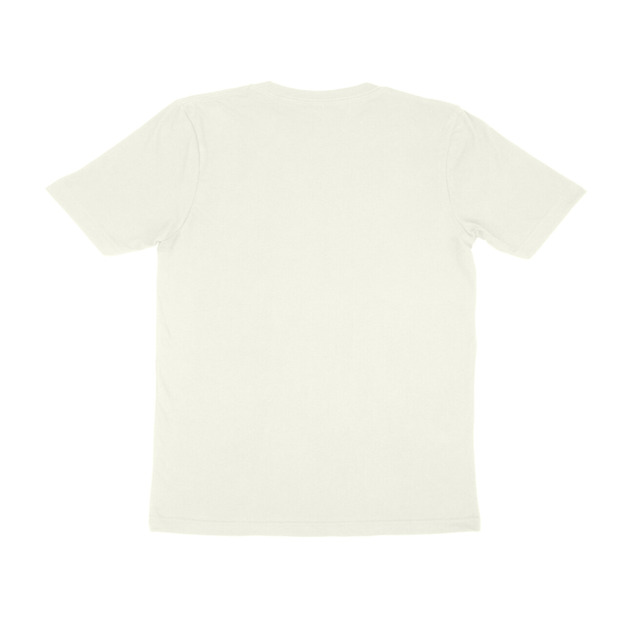 Ivory Half Sleeve Round Neck T-Shirt - Image 4