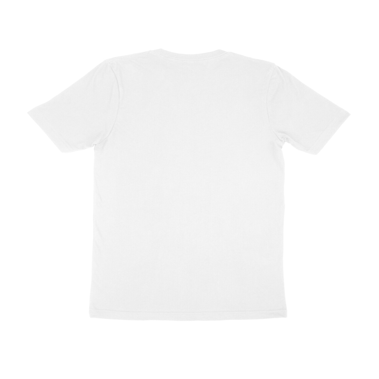 White Half Sleeve Round Neck T-Shirt - Image 2