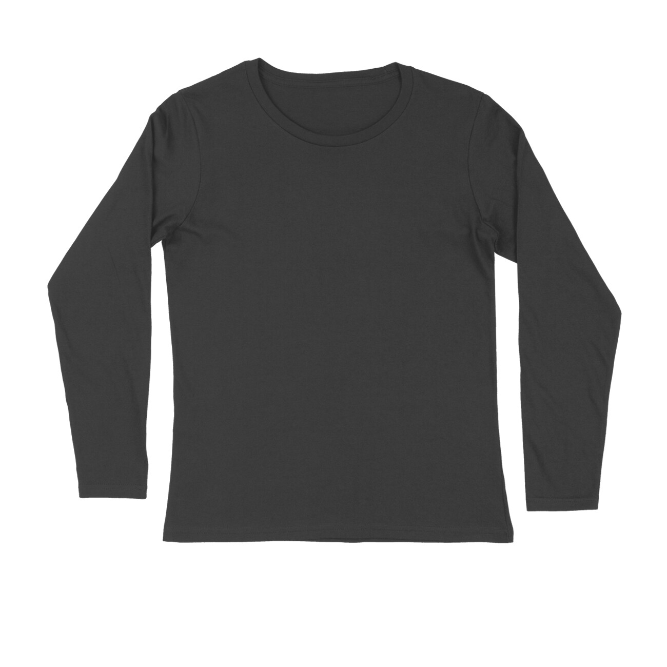 Black Full Sleeve Round Neck T-Shirt