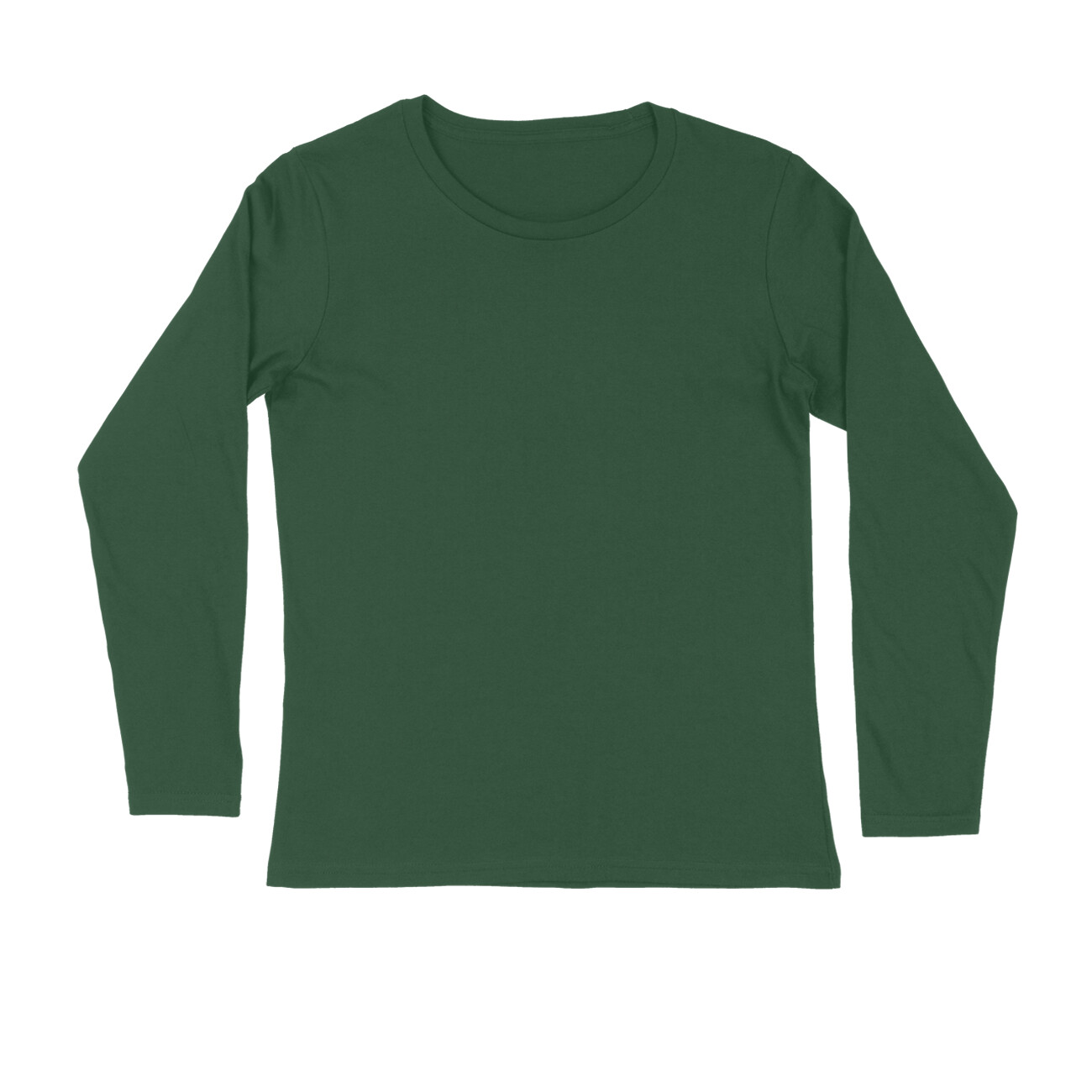 Olive Green Full Sleeve Round Neck T-Shirt