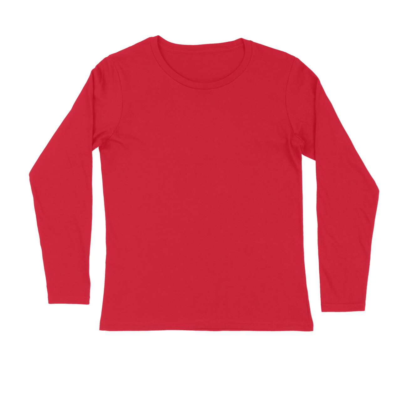Red Full Sleeve Round Neck T-Shirt