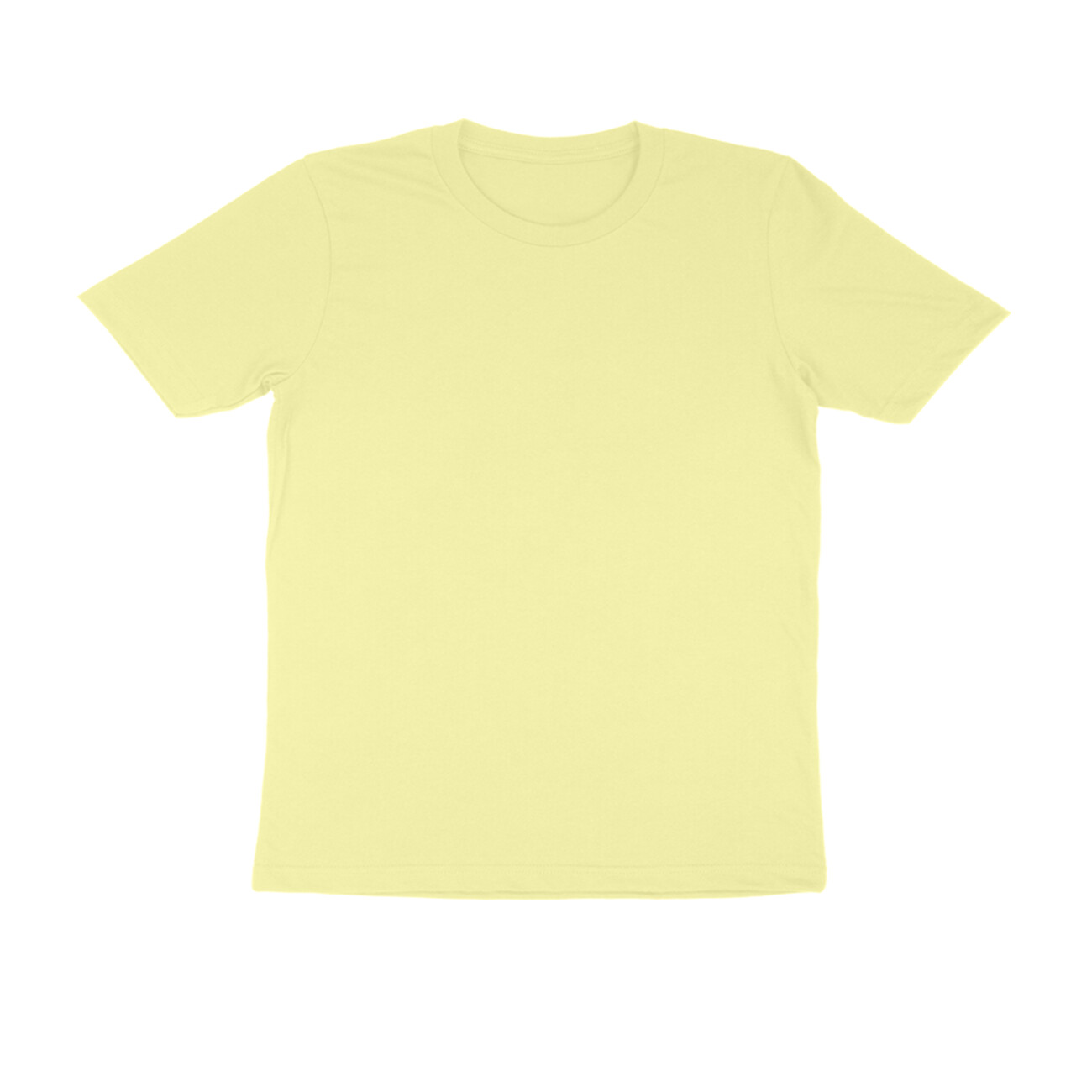 Butter Yellow Half Sleeve Round Neck T-Shirt