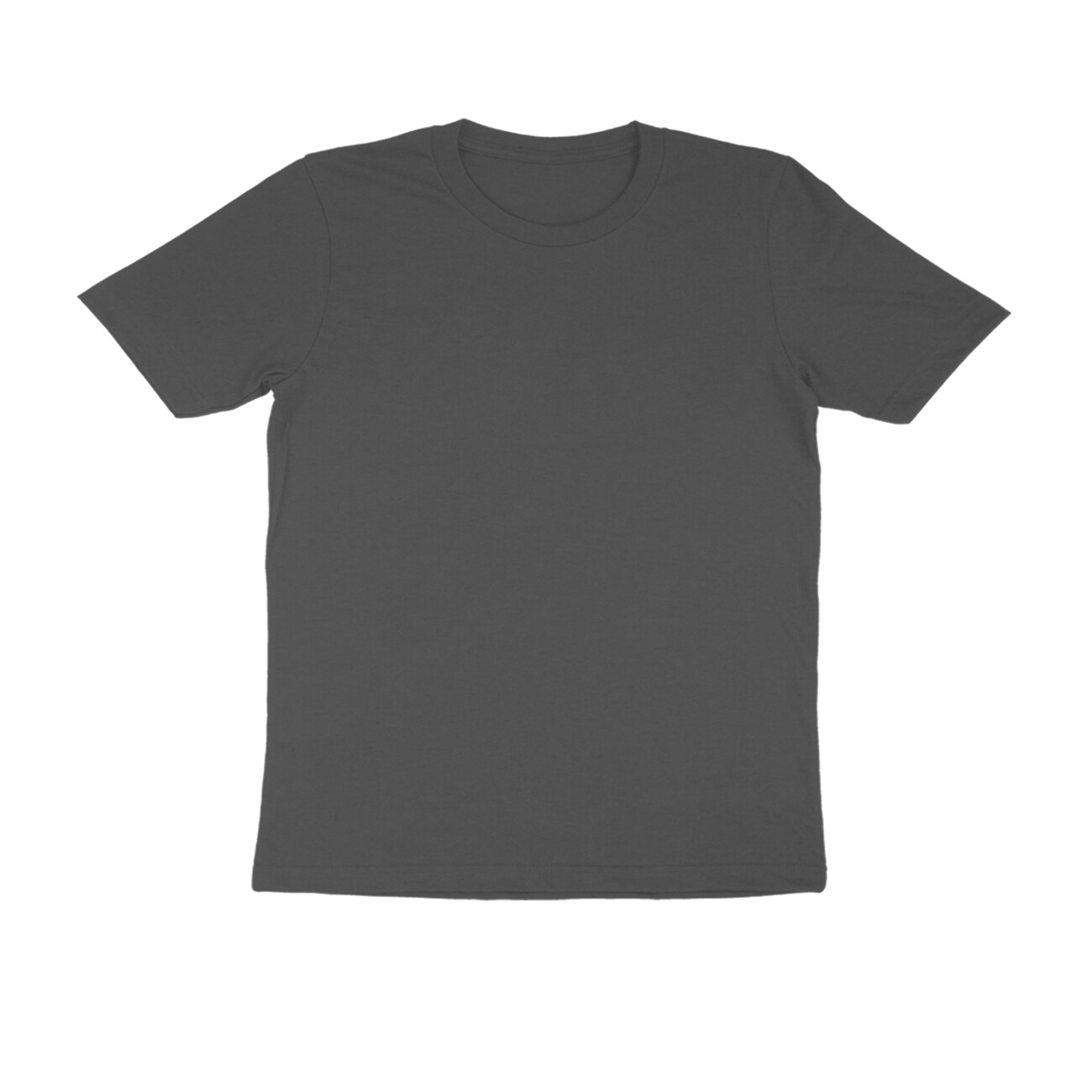 Charcoal Grey Half Sleeve Round Neck T-Shirt