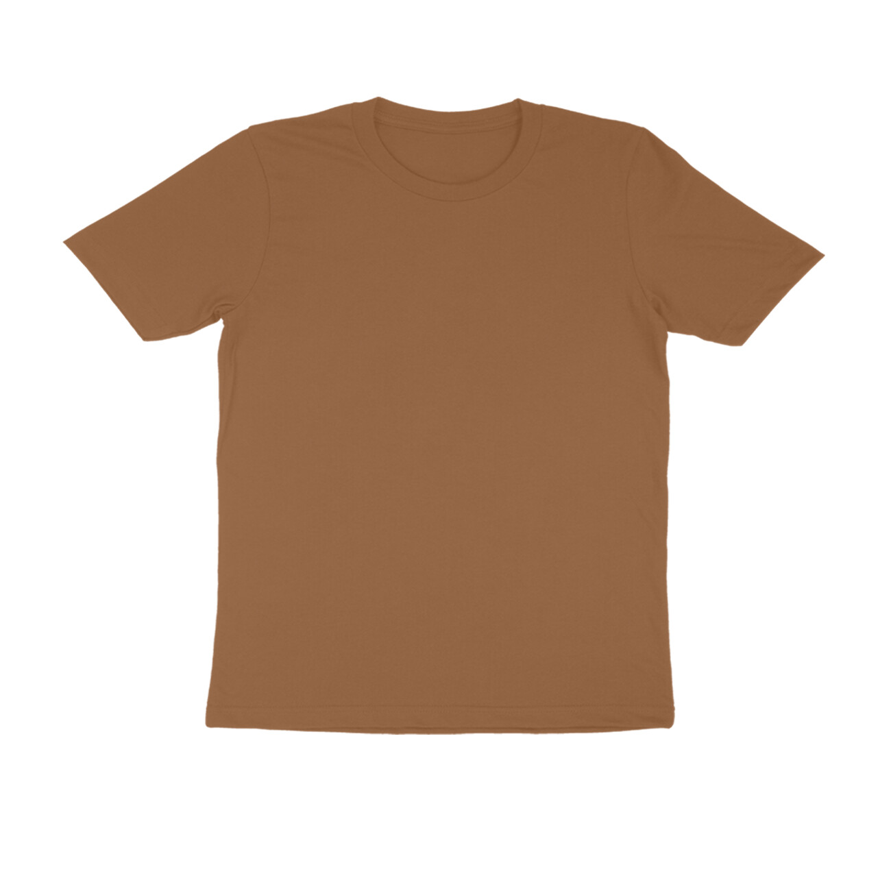 Chocolate Brown Half Sleeve Round Neck T-Shirt