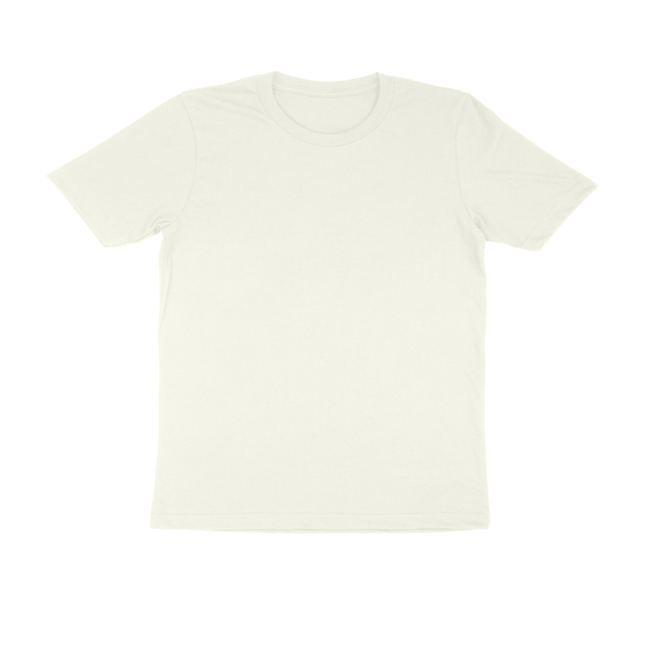 Ivory Half Sleeve Round Neck T-Shirt - Image 3