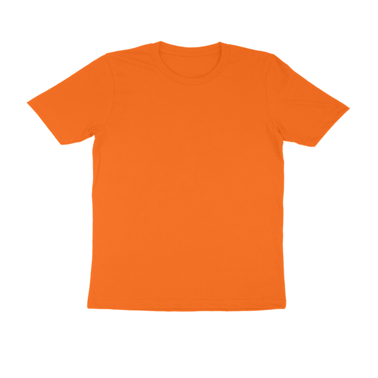 Orange Half Sleeve Round Neck T-Shirt