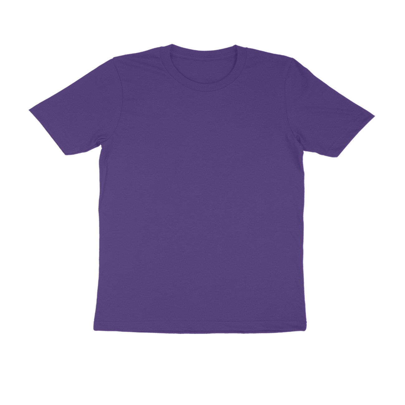 Purple Half Sleeve Round Neck T-Shirt